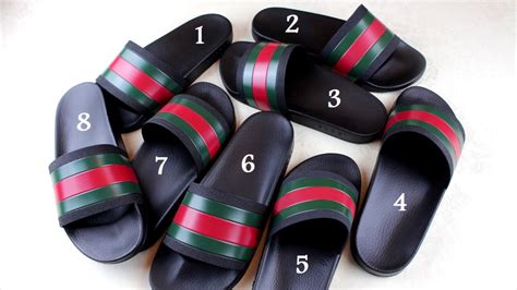 gucci slides fake kids size one|Real vs Fake Gucci Slides .